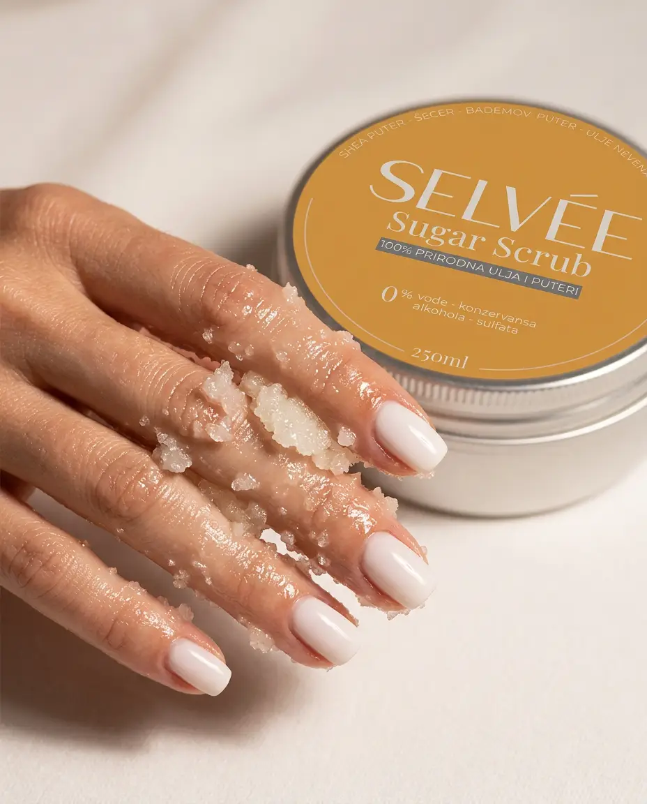 SELVÉE Sugar Scrub: bezvodni piling za glatku kožu, prikaz 3